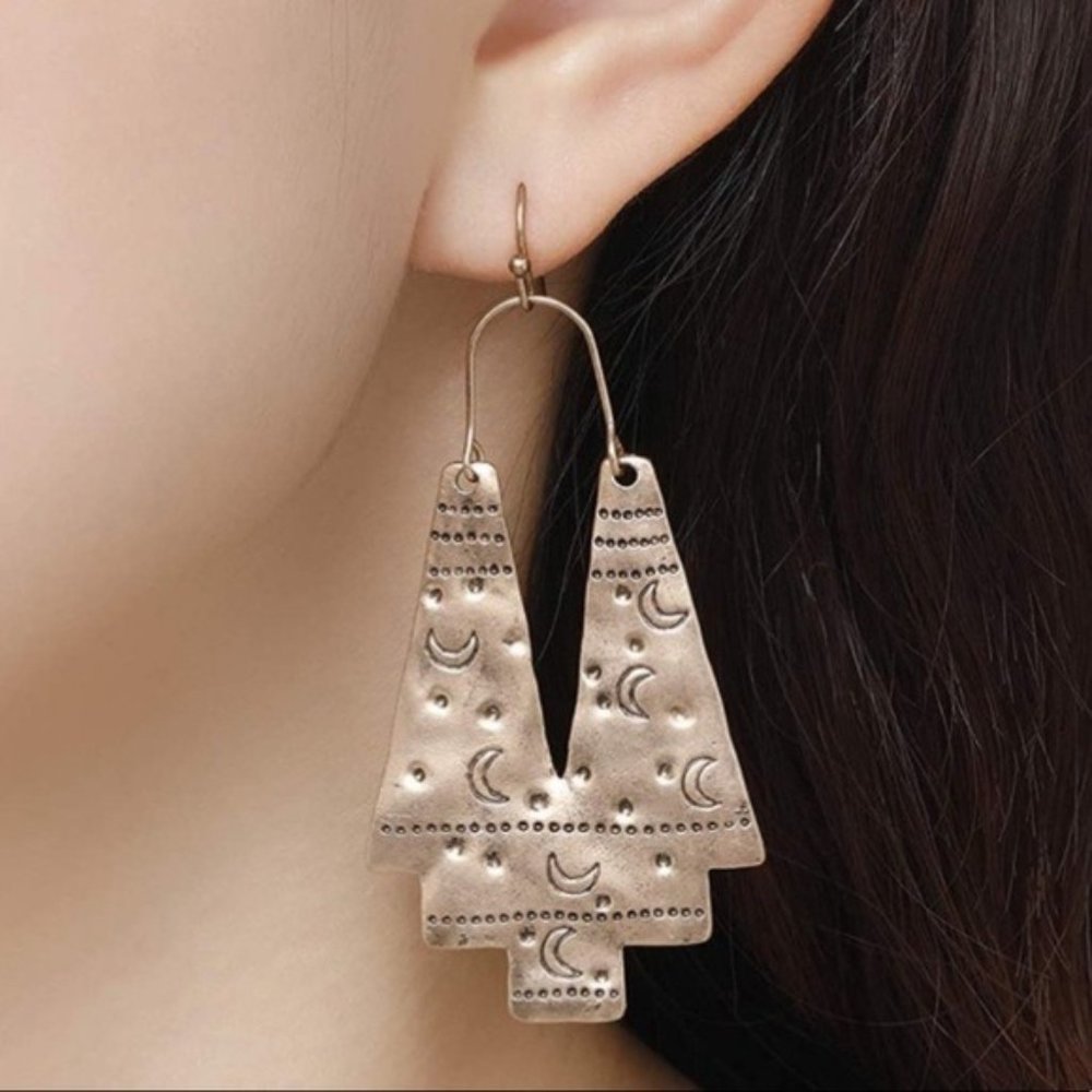 Aesthetic Moon Drop Dangle Earrings